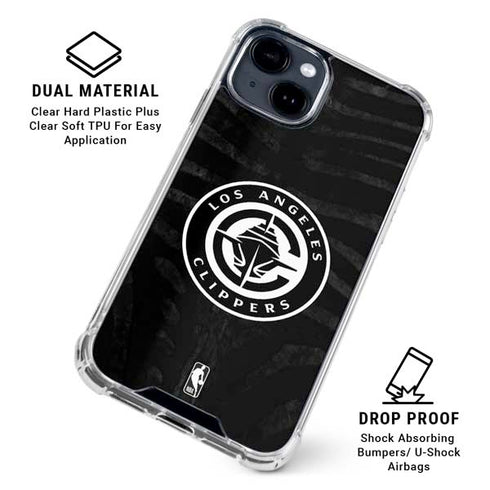 NBA LA Clippers Animal Print iPhone 15 Clear Case